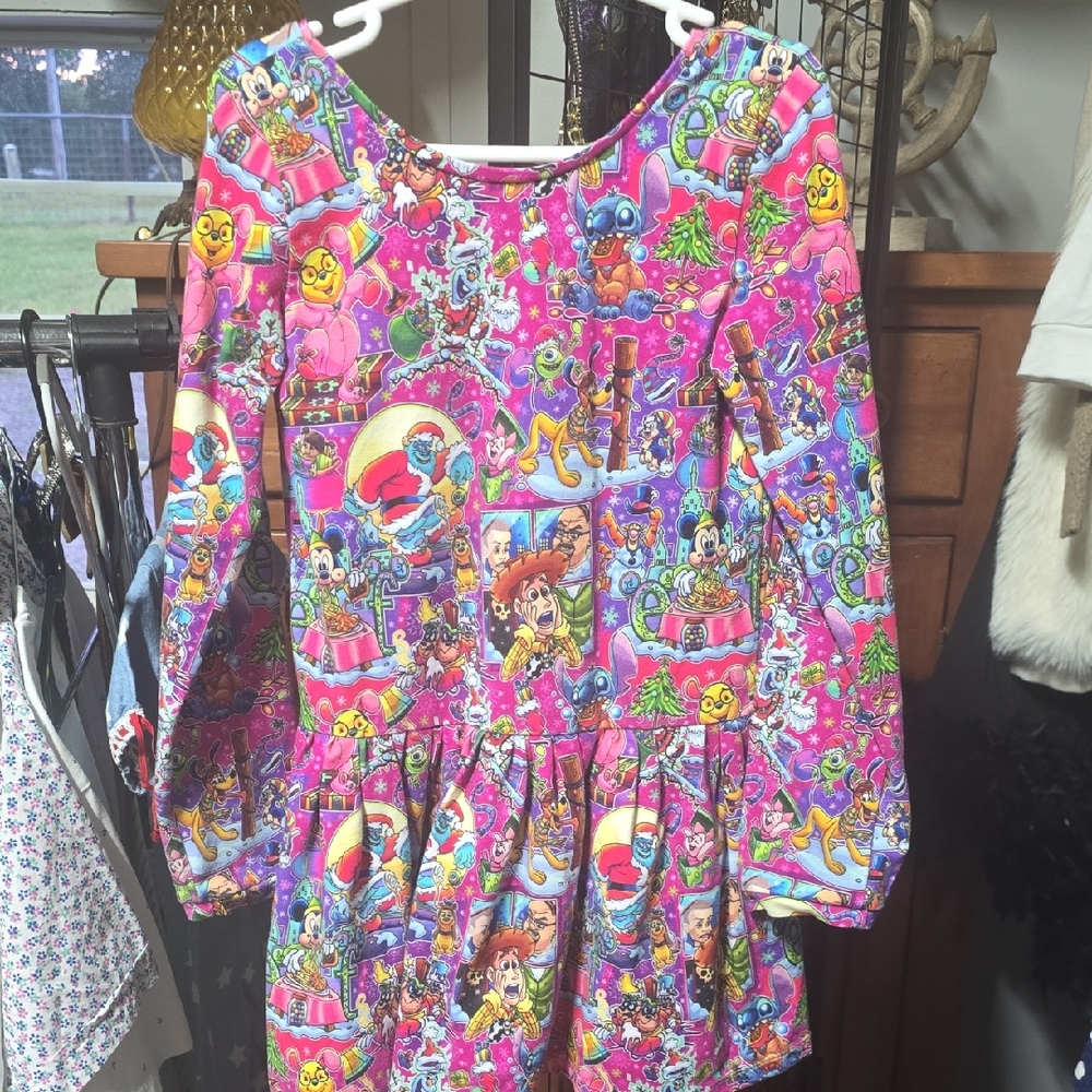 PAIGE Vibrant Cartoon Print Dress
